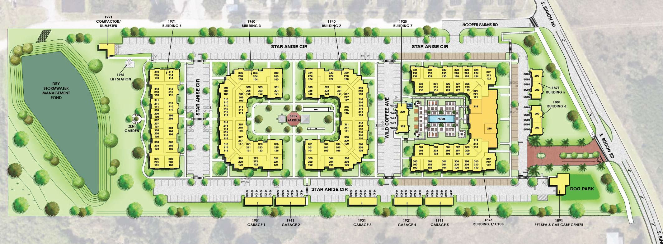 The Addison Farms Site Map